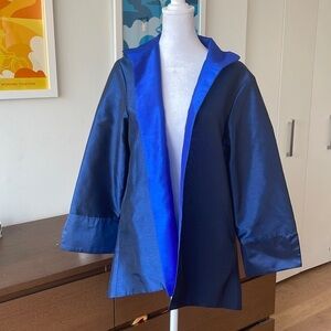 grace chuang jacket blue - dark blue and light blue